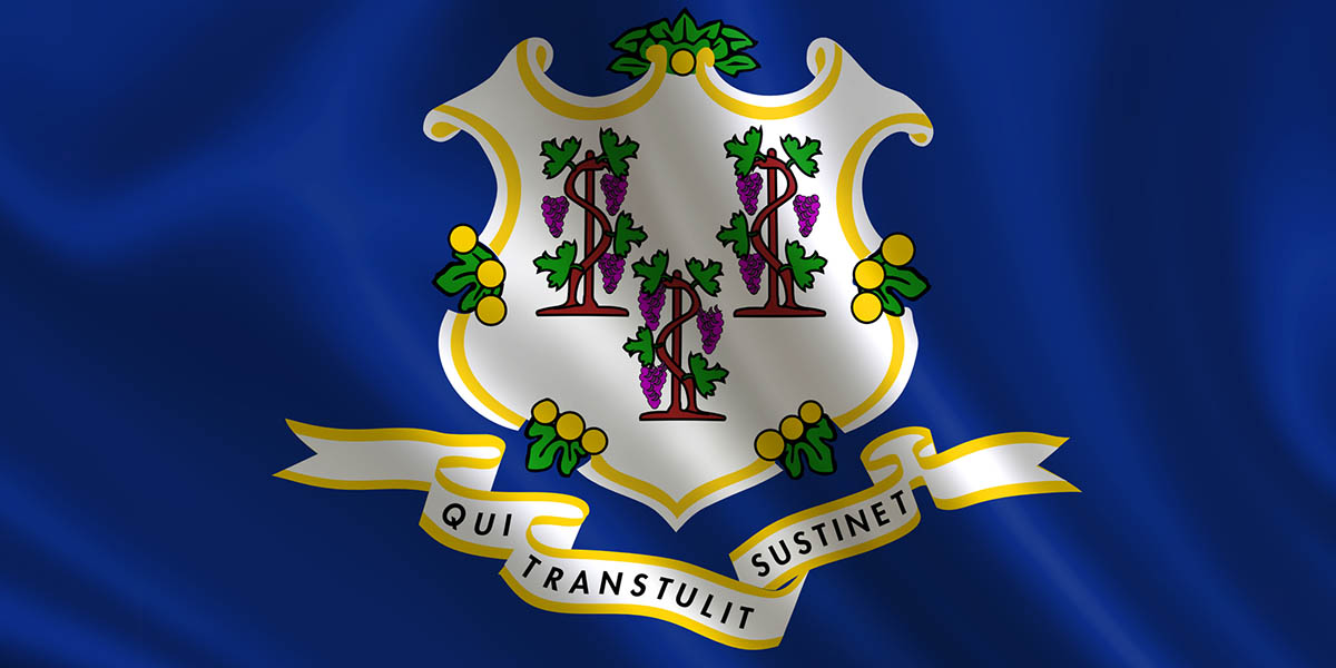 Flag of the state Connecticut.