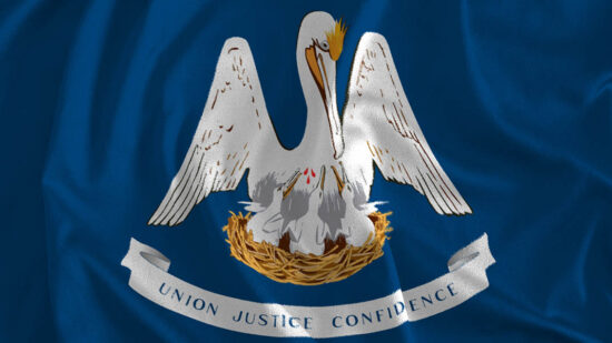 Flag of Louisiana Background, Pelican State