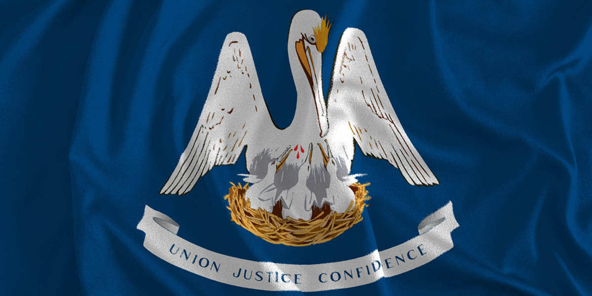 Flag of Louisiana Background, Pelican State