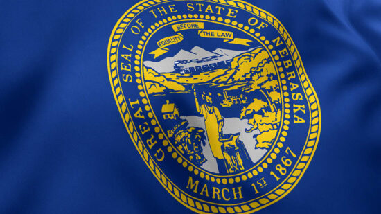 Nebraska State Flag, United States, 3D Render